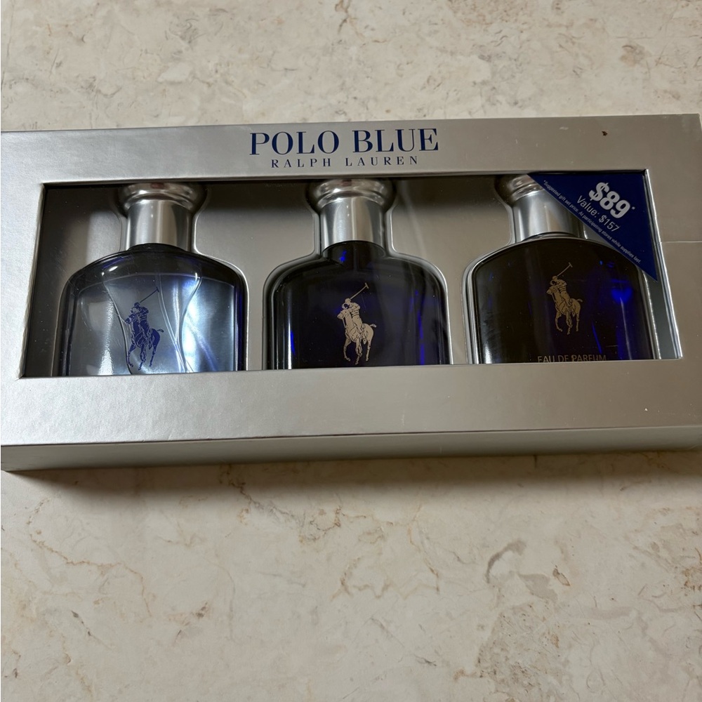 Ralph Lauren Polo Blue 3-Piece Fragrance Set - Blue